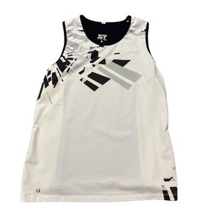 Tail Tech White Black Tank Top Shirt Women's Size Small Fishing Outdoor Hiking